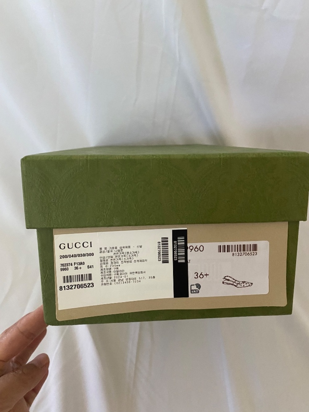 Gucci - Women's GG crystal slingback flat - Picture 9 of 9